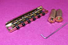 Load image into Gallery viewer, NEW - 6 Saddle Guitar Bridge For Bigsby - CHROME/BLACK/GOLD