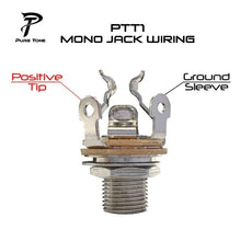 Load image into Gallery viewer, Pure Tone 1/4" Mono Output Jack Socket for Electric Guitars PTT1 - Nickel