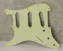 Load image into Gallery viewer, Aged 64 65 Pickguard For Fender Strat Wide Bevel Mint Green - #341