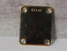 Load image into Gallery viewer, Aged Gold Serial Number Stamped Neck Plate For Strat Tele 1958 - #25XXX