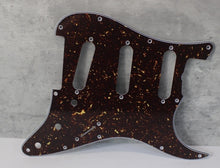 Load image into Gallery viewer, Standard Pickguard For 62 Strat For Fender - Dark Brown Tortoise Shell