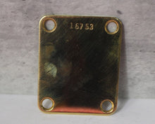 Load image into Gallery viewer, Aged Gold Serial Number Stamped Neck Plate For Strat Tele 1957 - #16XXX