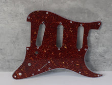 Load image into Gallery viewer, Standard Pickguard For 62 Strat For Fender - Reddish Brown Tortoise Shell