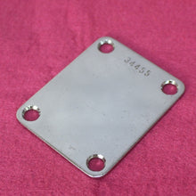 Load image into Gallery viewer, Aged Chrome Serial Number Stamped Neck Plate For Strat Tele 1959 - #34XXX