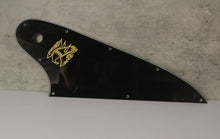 Load image into Gallery viewer, Pickguard For Gibson Reverse Firebird Gold Silkscreen Logo Black #0558 - Used