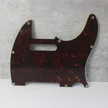 Load image into Gallery viewer, Pickguard For Tele Dark Tortoise Shell Celluloid Top 4 Ply MIJ