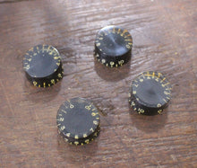 Load image into Gallery viewer, Aged Speed Knobs For Les Paul Guitars (4) - Black