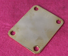 Load image into Gallery viewer, Aged Gold Serial Number Stamped Neck Plate For Strat Tele 1958 - #25XXX
