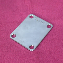 Load image into Gallery viewer, Aged Chrome L Serial Number Stamped Neck Plate For Strat Tele 1963 - #L13XXX