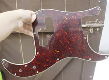 Load image into Gallery viewer, Pickguard For Fender Japan P Bass Dark Tortoise Shell Celluloid Top 4 Ply