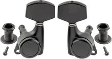 Load image into Gallery viewer, 3+3 Locking Tuners 18:1 Electric Acoustic Guitars Metal Locking Cap - Black #2