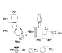 Load image into Gallery viewer, 3+3 Locking Tuners 18:1 Electric Acoustic Guitars Metal Locking Cap - Gold #3