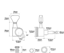 Load image into Gallery viewer, 6-in-line Locking Tuners 18:1 Strat Tele Stainless Locking Cap - Chrome #01