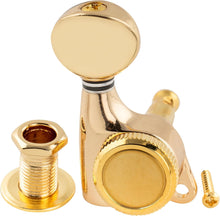 Load image into Gallery viewer, 6-in-line Locking Tuners 18:1 Strat Tele Guitars Metal Locking Cap - Gold #05