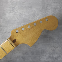 Load image into Gallery viewer, Aged Nitro Finish Large Headstock Maple Neck For Late 60s Strat N005