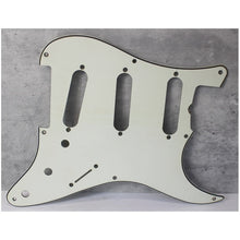 Load image into Gallery viewer, Aged 57 59 Pickguard For Fender Strat Wide Bevel 8 Holes Parchment White - AGP33