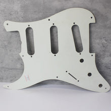 Load image into Gallery viewer, Aged 57 59 Pickguard For Fender Strat Wide Bevel 8 Holes Parchment White - AGP33