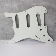 Load image into Gallery viewer, Aged 57 59 Pickguard For Fender Strat Wide Bevel 8 Holes Parchment White - AGP29