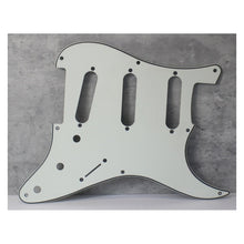 Load image into Gallery viewer, 59, 57 Pickguard For Fender Strat Wide Bevel 8 Holes Version 2 - Parchment