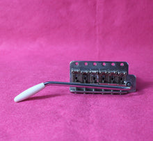 Load image into Gallery viewer, Aged Chrome Steel Block Tremolo Bridge for USA Stratocaster w/ Pat Pend Saddles #2