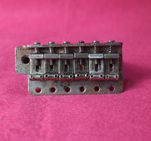 Load image into Gallery viewer, Aged Chrome Steel Block Tremolo Bridge for USA Stratocaster w/ Pat Pend Saddles #3