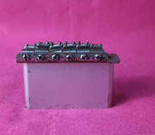 Load image into Gallery viewer, Aged Chrome Steel Block Tremolo Bridge for USA Stratocaster w/ Pat Pend Saddles #3