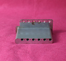 Load image into Gallery viewer, Aged Chrome Steel Block Tremolo Bridge for USA Stratocaster w/ Pat Pend Saddles #3