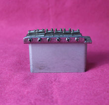 Load image into Gallery viewer, Aged Chrome Steel Block Tremolo Bridge for USA Stratocaster w/ Pat Pend Saddles #4