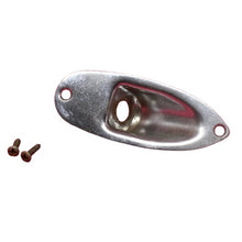 Load image into Gallery viewer, Aged Chrome Jack Plate For Stratocaster with Screws