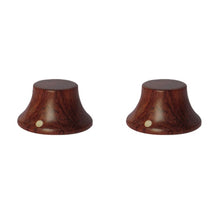 Load image into Gallery viewer, Wooden Bell Knobs Metric Size (2) - Bubinga w/ Cream Indicator