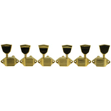 Load image into Gallery viewer, KLUSON Waffleback Tuners 3 By 3 For GIBSON Metal Buttons Gold KVDW-3-GM