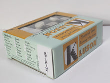 Load image into Gallery viewer, KLUSON 3 On Plate Single Line Tuners For Les Paul Jnr W/ Plastic Buttons Nickel