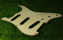 Load image into Gallery viewer, Aged 57 59 Pickguard For Fender Strat Wide Bevel Parchment - AGP24