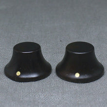 Load image into Gallery viewer, Wooden Bell Knobs Metric Size (2) - Bubinga w/ Cream Indicator