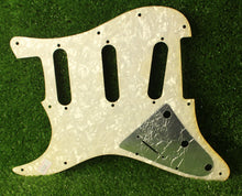 Load image into Gallery viewer, Aged 68 69 Voodoo Reverse Bridge Pickguard Pearloid Back For Hendrix Strat AGP21