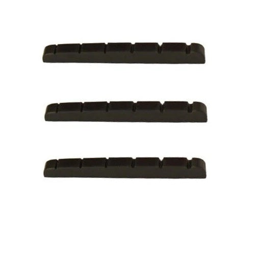 Guitar Nut Urea Resin For Strat Tele 43mm x 3.5mm Black 3 Pcs