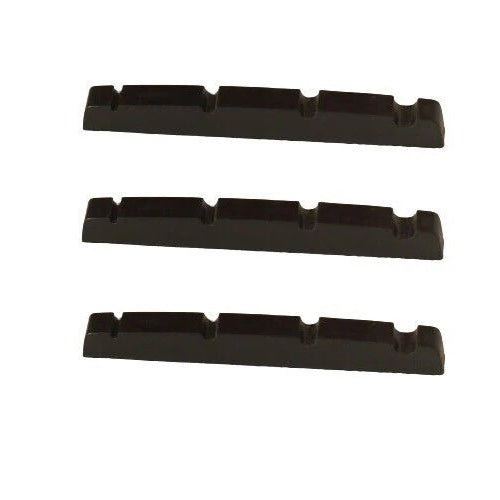 Guitar Nut Urea Resin For Precision P Bass 42mm x 3.5mm Black 3 Pcs