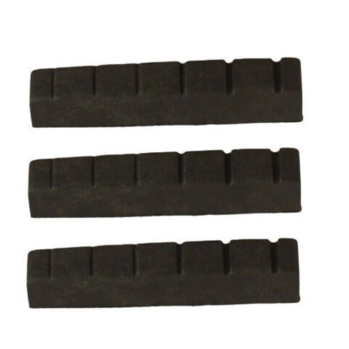 Guitar Nut Plastic Graphite Compound For EPI, SG  42mm x 6mm Black 3 Pcs
