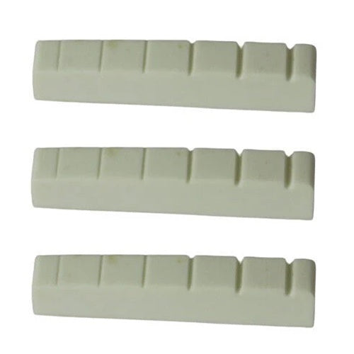 Guitar Nut Plastic Graphite Compound For EPI, SG  42mm x 6mm White 3 Pcs