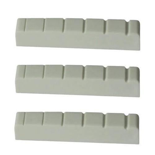 Guitar Nut Plastic Graphite Compound For Les Paul  43mm x 6mm White 3 Pcs