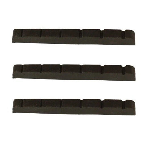 Guitar Nut Plastic Graphite Compound For Strat Tele  43mm x 3.5mm Black 3 Pcs