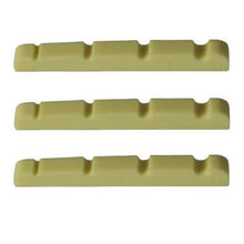 Load image into Gallery viewer, Bass Guitar Nut Plastic Graphite Compound For Jazz Bass 38mm x 3.5mm Ivory 3 Pcs
