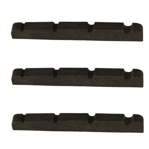 Bass Guitar Nut Plastic Graphite Compound For P Bass 43 mm x 3.5mm Black 3 Pcs