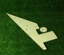 Load image into Gallery viewer, 58 Flying V Pickguard Replacement w/ Round Jack Plate - Mint Ivory 3 Ply

