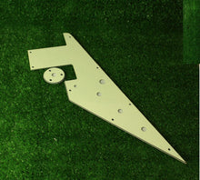 Load image into Gallery viewer, 58 Flying V Pickguard Replacement w/ Round Jack Plate - Mint Ivory 3 Ply
