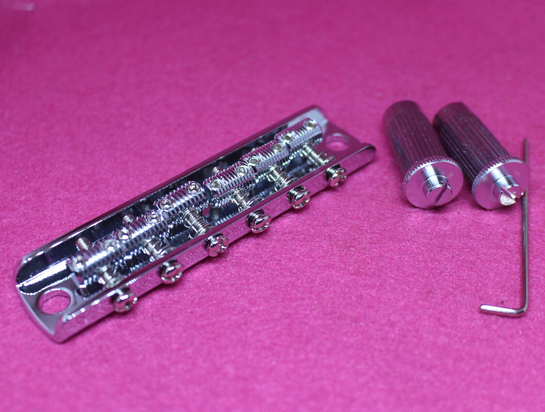 NEW - 6 Saddle Guitar Bridge For Bigsby - CHROME/BLACK/GOLD