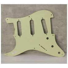 Load image into Gallery viewer, Aged 57 59 Pickguard For Fender Strat Wide Bevel 8 Holes Mint Green - AGP34
