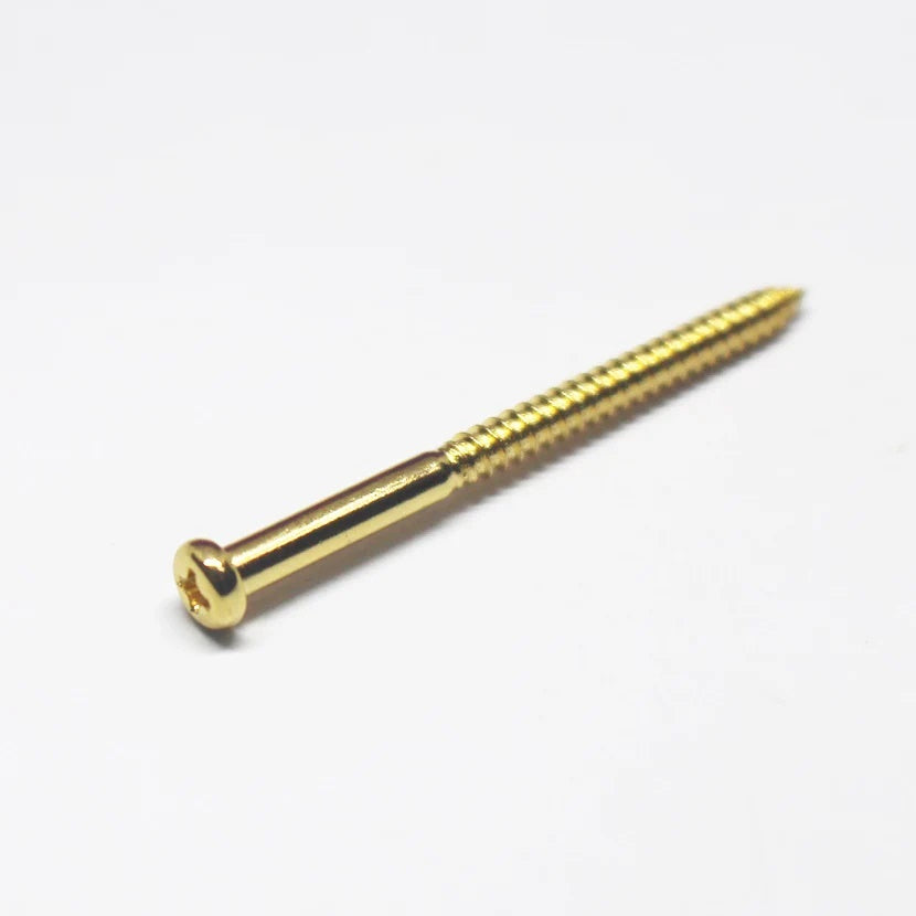 Pickup Mounting Screws For Fender Basses or Jazzmaster  (8) - Gold