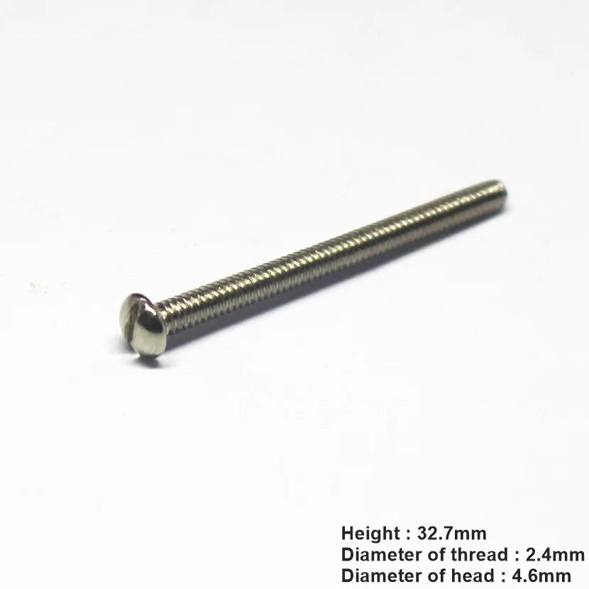 Pickup Mounting Screws For Humbucker Pickups Slot Head  (8) - Nickel