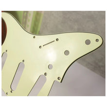 Load image into Gallery viewer, Aged 57 59 Pickguard For Fender Strat Wide Bevel 8 Holes Mint Green - AGP34
